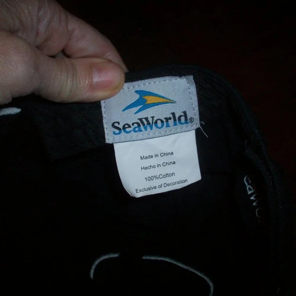 Shamu SeaWorld Orca Whale Fin Adjustable Baseball Dad Cap Souvenir, nice - Picture 4 of 7